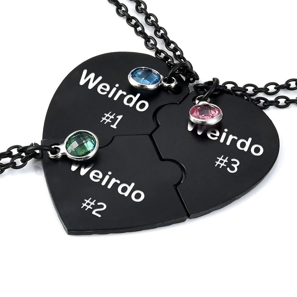 アクセサリー WEIRDO necklace Amazon.com: BFF Necklace for 2 s Weirdo 1 Weirdo 2 Women